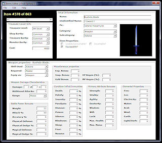 Voyages of Eternity DX Level Editor- item editor