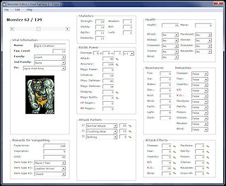 Voyages of Eternity DX Level Editor- monster editor